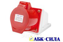 Розетка HT- 124 32А стац. 3Р+РЕ 380В. IP-44