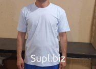 Футболка L мужская  хлопковая белая 120г  Узбекистан