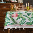 Скатерть «Доляна» Tropical kitchen 220×144 см, 100% хлопок, 164 г/м²