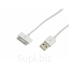 USB кабель для iPhone 4/4S 30 pin шнур 1 м белый REXANT