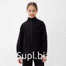 Ветровка (бомбер) для девочки MINAKU: Casual Collection KIDS, чёрная, рост 140 см