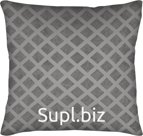 Decorative pillow 45x45cm, one-sided, diamond, velvet. Color: gray.