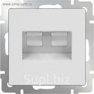 Розетка двойная Ethernet RJ-45 WL01-RJ45+RJ45, цвет белый