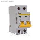 Выключатель автоматический IEK, 2п, C 6 А, ВА 47-29, 4.5 кА, MVA20-2-006-C
