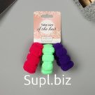 Резинки для волос «Махрушка спорт», набор 3 шт., полосы объём колор, 4 см