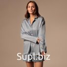 Костюм домашний женский (рубашка и шорты) SL HOME р. XL, голубой