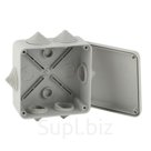 Распаячная коробка ЭРА KORv-100-100-50-6g открытой установки серая 100х100х50 мм, на винтах 6 гермовводов IP55