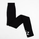 Леггинсы детские махровые однотонные, цвет чёрный, рост 140-146