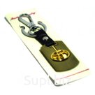 Брелок для авто металлический с гравировкой TOYOTA хром с позолотой (уп.10 шт)