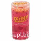 Слайм Slime "Clear-slime. Ягодка", красный, с наполнением слюда, с ароматом вишни, 250г
