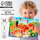 Развивающая игра на липучках. Сортер «Фрукты и овощи»