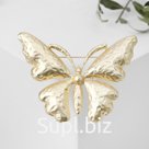 Брошь "Бабочка" с вкраплениями, цвет золото матовое