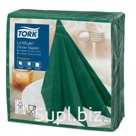 Салфетки нетканые сервировочные Tork LinStyle 39*39см, темно-зеленые, 50шт.