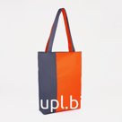 Сумка текстильная на молнии, цвет серый/оранжевый