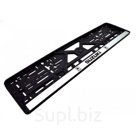 Рамка номерного знака пластиковая SUZUKI книжка, серебро, шелкография, уп-ка 20шт.