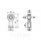 KJ10D, SMC M10 x 1.25 Female Steel Rod End, 10mm Bore Шарнирная головка