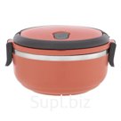 Ланч бокс Доляна, 500 мл, 8×17 см, нержавеющая сталь, коричневый