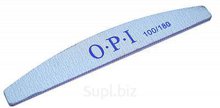 OPI, Пилка для искусственных ногтей 100/180 грит лодка с розовой полосой цвет серый, цвет: серый