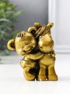 Фигура «Мишка с лошадкой», 8.5×7×6 см, золото