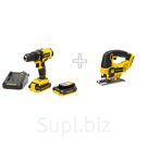 Набор аккумуляторного инструмента STANLEY 18 В Дрель + Лобзик SCD20S2KJIG-RK