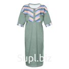 Платье домашнее, цвет олива, размер 62