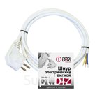 Шнур DORI ПВС 3х0,75 с вилкой белый 5м