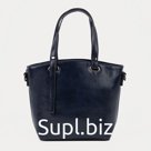 Сумка женская, отдел на молнии, наружный карман, длинный ремень, цвет синий