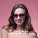 Очки солнцезащитные Wayfarer прозрачные градиент лазурные 13,5*4*14 см