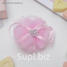 Зажим для волос "Балерина" стразы, розовый