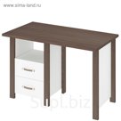 Стол СТД-115 с тумбой, 1150 × 640 × 750 мм, цвет шамони / белый