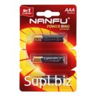 Батарейка алкалиновая Nanfu, AAA, LR03-3BL, 1.5В, блистер, 3 шт.