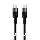 Кабель Accesstyle CC50-T100, Type-C - Type-C, 5А, 1м, быстрая зарядка, черный