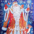 Набор наклеек на окна "Дед Мороз" металлизация, 24 х 33,5 см