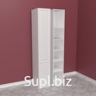 Шкаф 40х55х240 Классик, 5 полок, L, белый/ мдф белый soft touch матовый