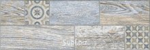 Индиго Керамогранит декор голубой 3606-0028 19,9х60,3