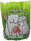 Селикагеливый наполнитель для лотков и клеток For Cats с ароматом зеленого чая, 8л
