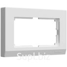 Рамка для двойной розетки WL04-Frame-01-DBL-white, белая