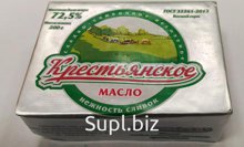Масло сладко-сливочное несоленое «Крестьянское», 
ГОСТ 32261-2013, 72,5% жирности.