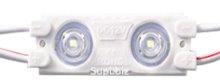Светодиодный модуль LUXB 2835/2LED/W, 1W, 80Lm, IP65, 160°, 41х13х5мм,   Код В2-2835-W