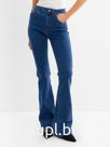 Джинсы женские клёш со стрелкой MINAKU: Jeans Collection, размер 46, синие