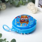 Шкатулка металл на карабине "Мишка в свитере" 8,2х8,2х3,5 см