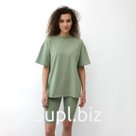 Футболка женская MINAKU REGULAR FIT: цвет оливковый, р-р 54