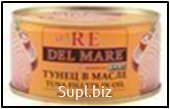 Тунец макрелевый в масле (филе) ТМ il RE DEL МARE ключ 185г