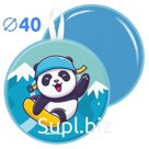 Ледянка панда на сноуборде 3 Артикул: 20311_вывод