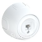 Розетка OneKeyElectro Rotondo компьютерная 1xRJ45 кат.5e, белая