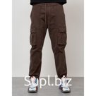 Джинсы карго мужские, размер 54, цвет коричневый