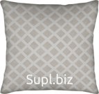 Decorative pillow 45x45cm, one-sided, diamond, velvet. Color: beige.