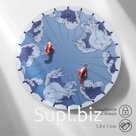 Серьги с эмалью «Япония» рыбки, цвет красно-чёрный в розовом золоте