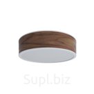 WOODLED GALACTIC Jupiter Chandelier M, White, attached directly to the ceiling, American walnut