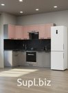 Кухонный гарнитур угловой «Аликанте 34», 1200×2400 мм, цвет шарли pink/обсидиан